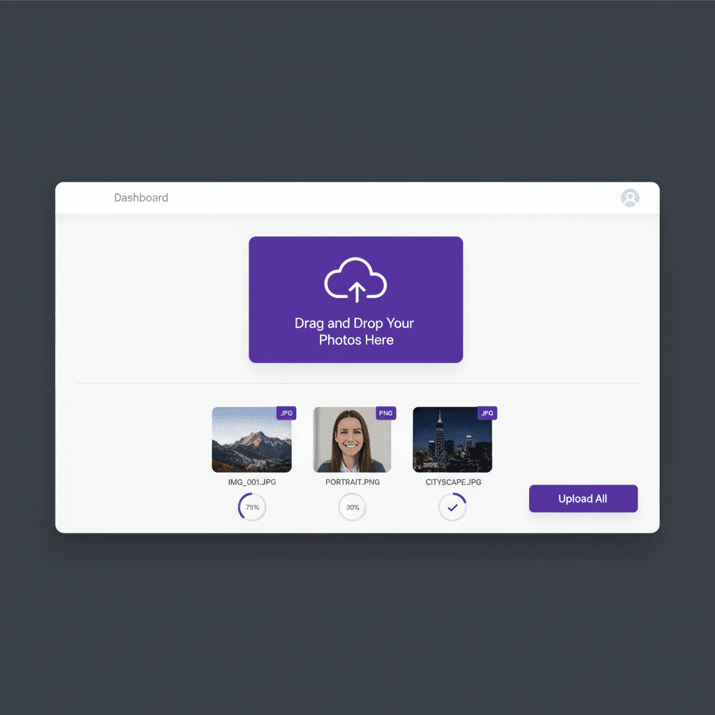 Get started with free face recognition software - CaraComp upload interface for instant face comparison