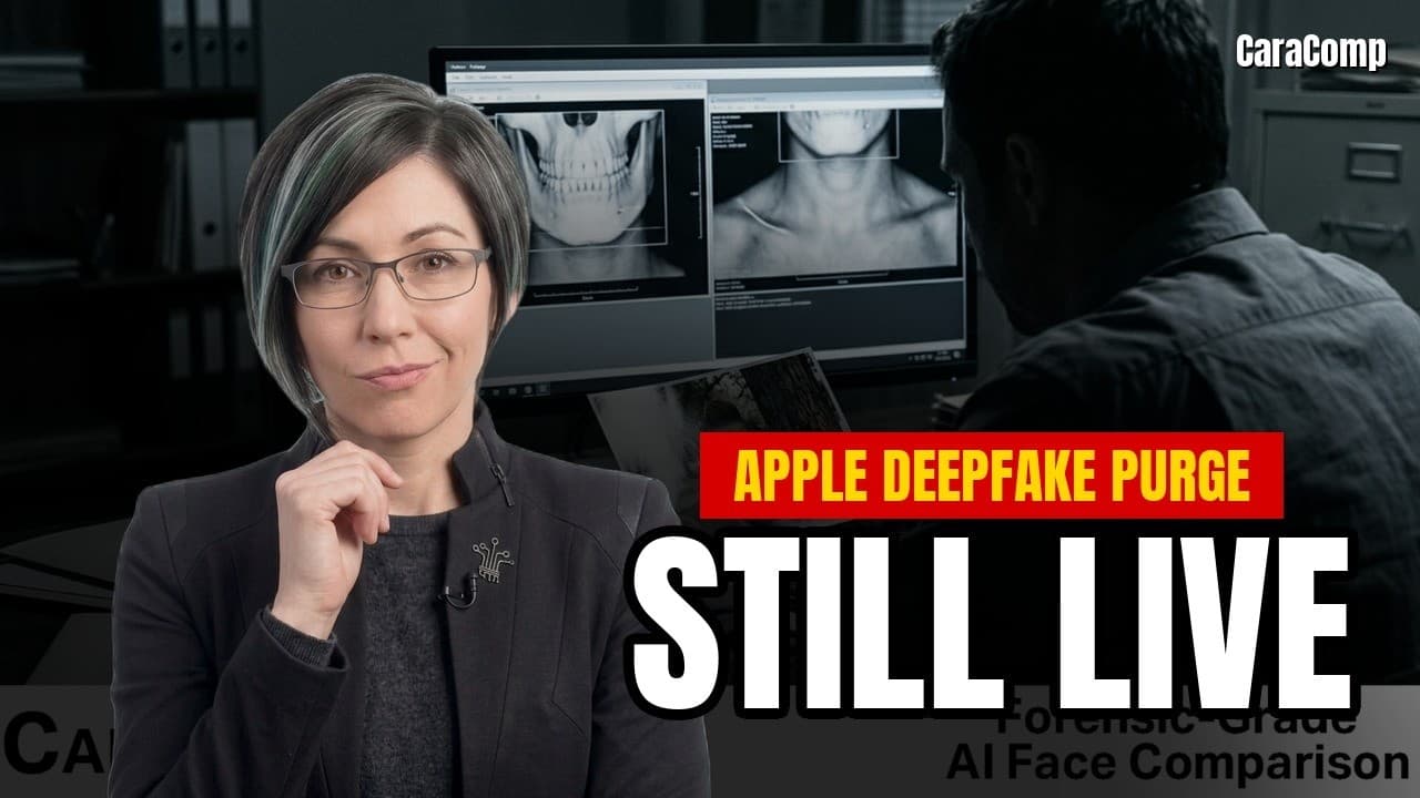 Deepfake: APPLE BANS NUDIFY APPS | CaraComp Daily EP.256 · Video Briefing