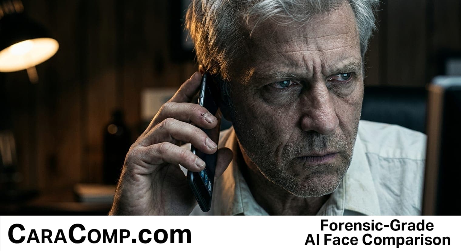 voice cloning technology that can analyze short audio samples, phone screen with an incoming call and audio waveform