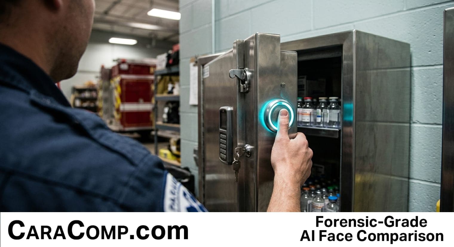 biometric machine tsa is evaluating biometric solutions fingerprint scanner mounted on emergency medication cabinet